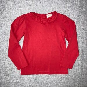 TBBC size 5 pima cotton long sleeve ruffle collar EUC